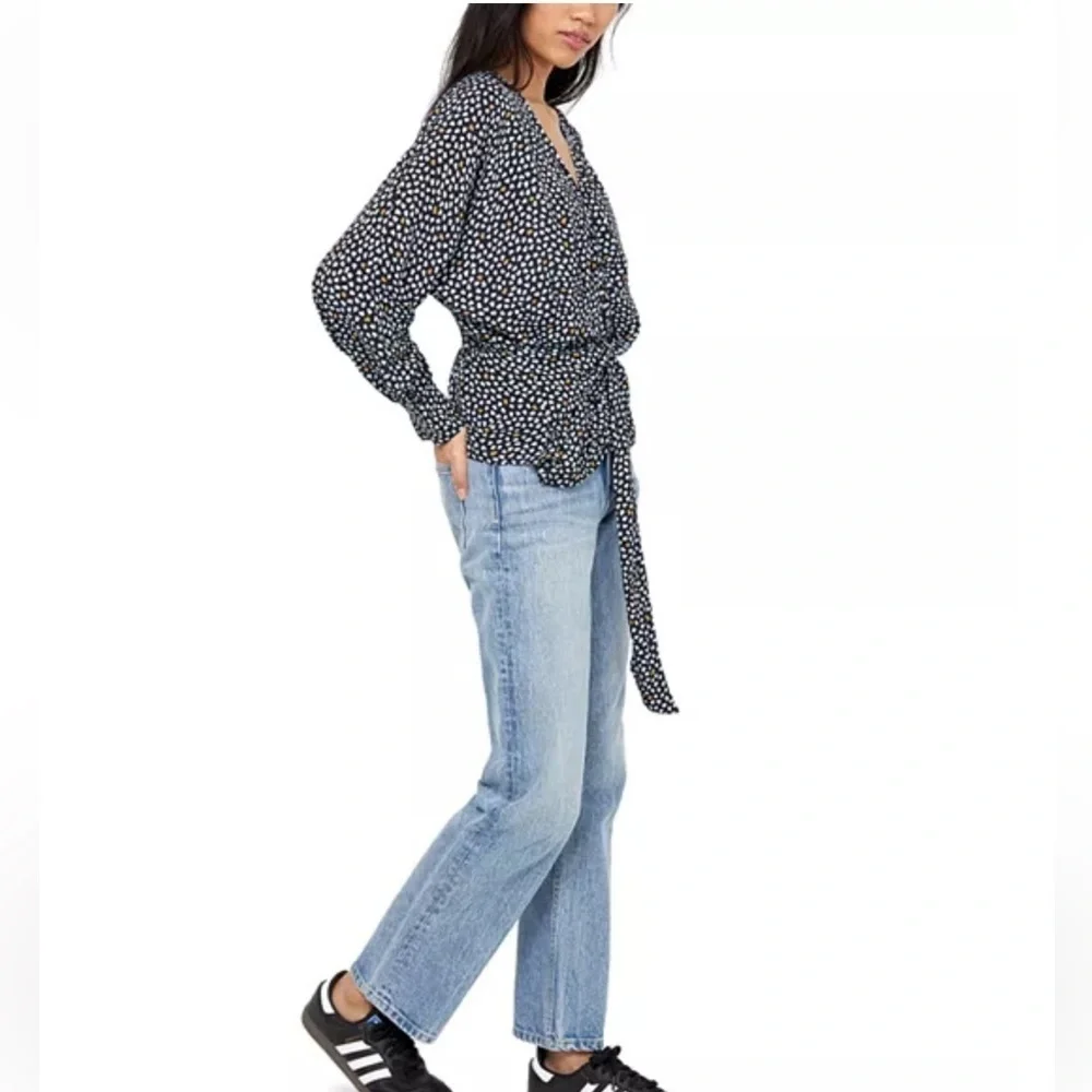 Joie Louise Faux Wrap Blouse in Navy. NWT, stunning design!! - Picture 2 of 14
